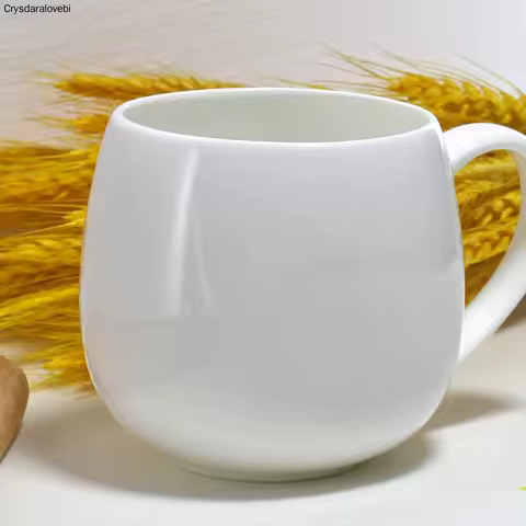 430ML, Ceramic Bone China Tumbler Cup, Morning Porcelain Tea Mug, Coffee Cup, Office Water Tumbler, 