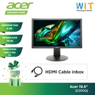 Acer E200Q Monitor - 19.5"/ 6ms(GTG) /75Hz/ TN Panel / HDMI / VESA/3 Years Warranty