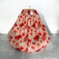 Skirt RayonWanita Long Floral Skirt Bangkok Korean Floral Skirt A Line