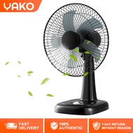 YAKO Table Fan Black 3 Speed 5 Blade Strong Wind 14 Inch Kipas Meja Household Electric Fan