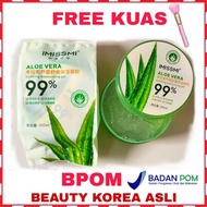 FREE KUAS Aloe Vera 99% ORIGINAL KOREA BPOM Soothing Gel 300ml Aloevera Original Lidah Buaya Asli Je