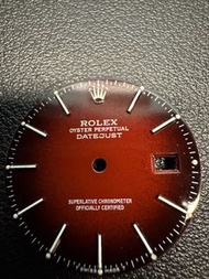 Rolex 勞力士 Datejust 靚靚返印漸變紅 銀皇冠白字釘Swiss made 面盤 適合 16014 16030 16000 16234 16200 (3035,3135機芯) 鋼錶款式
