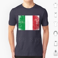 Flag Of Italy , Bandiera Ditalia , White Texture , T Shirt Cotton Men DIY Print Flag Of Italy Flag I