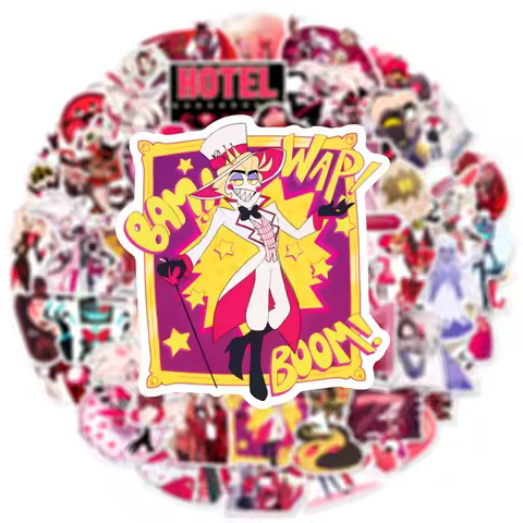 10/30/56PCS Cartoon Helluva Boss Stickers Hazbin Hotel Decals PVC Waterproof Suitcase Laptop Helmet 
