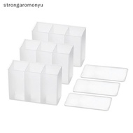 strongaromonyu Wall Mounted 3Grids Organizer Mirror Cabinet Self-adhesive Objects Storage Box EN