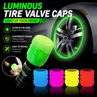 4PCS Luminous tire valve cap tire valve valve cap tire cap tire cap valve car tire valve cap