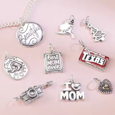 S925 James Avery Mom Theme, National Souvenir, Christmas Tree DIY Bracelet Necklace, Can be freely m