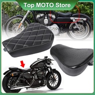 For Harley Sportster Forty Eight XL1200 883 72 48 Motorcycle Front Driver Leather Pillow Solo Seat C