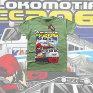 Indonesian Railway Character Children's T-Shirt CC206 Ages 3.5 - 12 Years / CC206 Locomotive T-Shirt