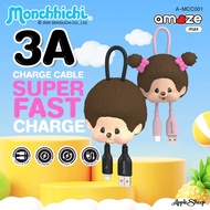 [Monchhichi Boy A to C & L Cable 3A 30cm] Monchichi Charging For Iphone/Type-C Fast 3A Charge