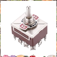 AC 380V 10A ON/OFF/ON 3 Positions 12 Pin Latching Toggle Switch 4PDT