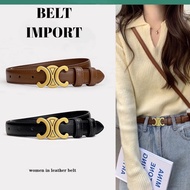 Women's Belt Premium Korean Belt Leather Belt Buckle Big Suit Pin CEL