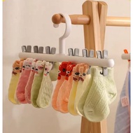 GANTUNGAN 8-in-1 Clothes Hanger - 8 Clips, 360 Degree, Space Saving
