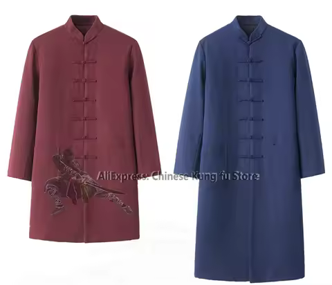 Custom Winter Kung fu Coat Wudang Taoist Robe Shaolin Monk Uniform Zen Meditation Tai Chi Jacket