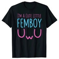 Kelakar Saya Seorang Femboy Kecil yang Comel T-Shirt Grafik T Kemeja Lelaki Wanita Humor Streetwear 