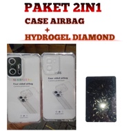 2IN1 CASE PACKAGE AIRBAG+HYDROGEL DIAMOND VIVO Y17 Y11 Y15 Y12 Y21 Y21S Y21T ANTI-SCRATCH BACK hp+CA