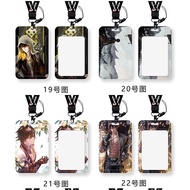 【2】Genshin Impact Mrt Card Holder Cute Student Card Holder Kids Lanyard Card Holder Protective Card Cover For Boys Girls