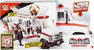 ☆阿Su倉庫☆WWE摔角 Wrekkin' Slambulance Vehicle 救護車擔架大戰道具組 熱賣特價中