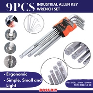 BALL POINT 9PCS HEX ALLEN KEY SET / HEXAGON ALLEN KEY / ALLEN KEY
