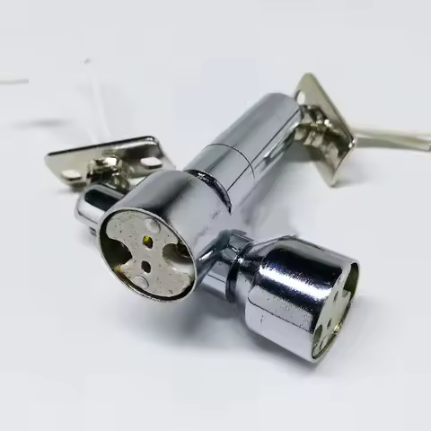 2pcs/lot G5.3 Lamp Holder G4 MR11 MR16 Ceramic Lamp Holder with Line Glass Showcase Cabinet Wardrobe