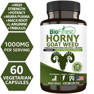 Biofinest Horny Goat Weed 1000mg - Maca Tribulus L Arginine - Men Women Stamina Energy Testosterone 