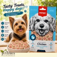 [Poochies Supplies] Wanpy dog snack - Chicken jerky & Fish Sushi