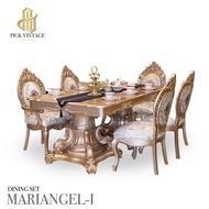 MARIANGEL-I DINING SET : ชุดโต๊ะอาหารสไตล์หลุยส์ 8ที่นั่ง Champange Gold Series รุ่น มาเรียนเกล-1