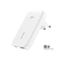 MeeGoo 65W GAN Fast Charger เครื่องชาร์จบางเฉียบWall Charger Type c + อะแดปเตอร์ไฟ USB สำหรับ Androi