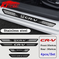 4pcs Honda CRV Car Stainless Steel Threshold Strip Car Door Sill Metal Welcome Pedal Auto Decorative