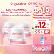 Glad2Glow Milk Niacinamide Brightening Moisturizer Whitening Glowing Gel Moisture Day Night Cream Sk