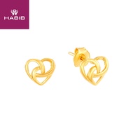 HABIB 916/22K Yellow Gold Earrings (Heart) E23-11280623