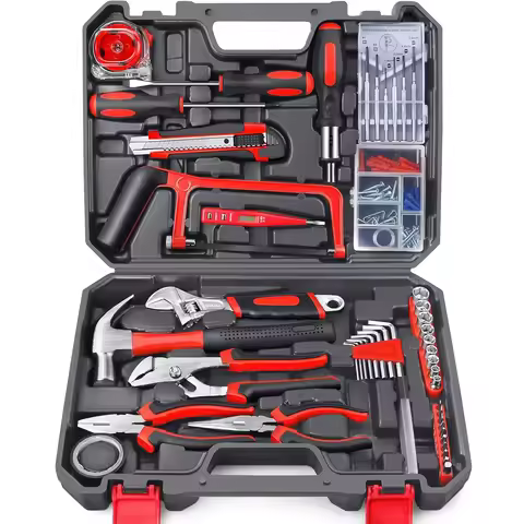 STOENGO 19/43/108pcs Hardware Household Hand Tool Kit Set Household DIY Hand Tool Kit Saw Screwdrive