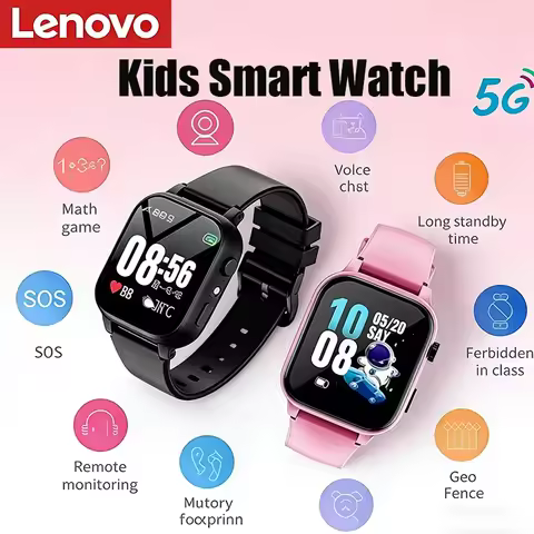 Lenovo Kids Smart Watch Set SOS GPS Location Tracke Sim Card Call Child Smart Watch Waterproof Watch