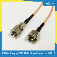 New F Male Plug to FME  Male Plug Connector RG316 Coaxial Cable 15CM 6inch RF pigtail Wire Connector