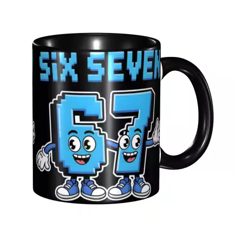 67 Six Seven 6-7 Funny Italian Brainrot Coffee Mug Fun Tea Cups Gifts For Woman Man