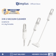 Simplus Vacuum Cleaner 3 in 1  Handheld Ultra Light 15000pa Strong Suction