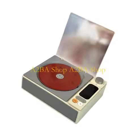 A2BA MultiFormat Compatible Cds Player Vintage Design Lightweight Builts-in Speaker