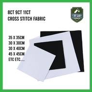 8CT 9CT 11CT 14CT CROSS STITCH FABRIC BLACK WHITE CREAM RED / KAIN CROSS STITCH KAIN SULAM / 刺绣布 BY 