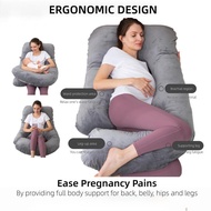 Maternity Pillow for Pregnant Women U-shaped Side Sleeping Pillow 71 inches with Removable Velvet
