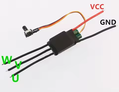 200W DC7-24V BLDC 3-Phase Brushless Motor Driver Hallless DC Motor Drive Board Speed Controller Modu