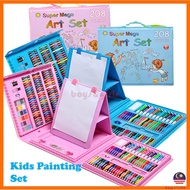 B&G 150/208 Kids Painting Colour Art Set Crayon Magic Pen Marker Drawing Board Children Melukis Mewa