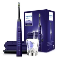 Philips Sonicare Diamond Clean Electric Toothbrush White 2 Brush Heads + Travel Charging Case Glass Charging Cup