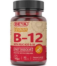 維他命B12/葉酸/B6 90片速溶錠 素食 Deva DEV008