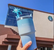 🇰🇷STARBUCKS x STANLEY 💙🤍🩵 漸變藍白色 韓國 星巴克 🇰🇷 591ml Tumbler  不鏽鋼杯