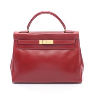【二手】愛馬仕 Kelly 32 Rouge Vif 手提包，兩用款，Rouge Vif，其他，Kelly 32 Rouge Vif，女士，二手 B