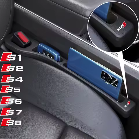 2Pcs Car Seat Gap Filler Leather Leak-proof Plug Strip For AUDI S1 S2 S3 S4 S5 S6 S8