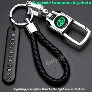 Upgrade Luminous Keychain Personality Car Key Holder Waist Hanging Male Keychain for Toyota Vios Rush Corolla Big Body Wigo Hiace Commuter Wish Sienta Raize Accessories