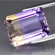 14.88ct 16.4x12.5mm VS Octagon Natural Untreated Yellow & Purple Ametrine Brazil#tg