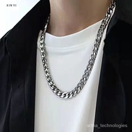 WJ02Titanium Steel No Fading Chunky Chain Necklace Cuban Link Chain Necklace Trendy for Men and WomeninsDisco Dancing St