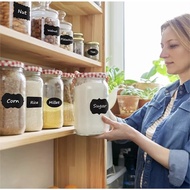 16Pcs Black Waterproof Label Stickers Kitchen Spice Sticker Jar Sticker Spice Organizer Storage Bott